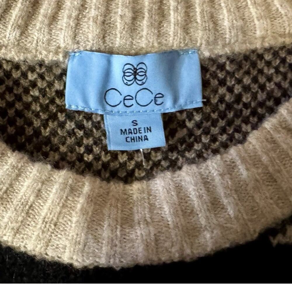 CeCe Women's Cozy Crewneck Aztec Long-Sleeve Sweater, Size Small NWT - Picture 4 of 6